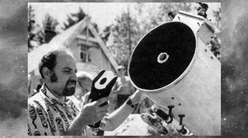 Al Nagler with 12inch scope featured in Sky & Telescope October 1972 issue